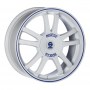 Колесный диск Sparco Rally 7x16 4x100 ET37  DPSY white blue lip